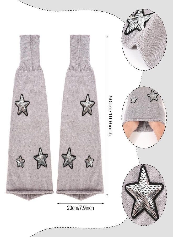XEPST Star Leg Warmers Kawaii Socks Flared Leg Warmers for Girls Goth Accessories Harajuku Japanese Boot Socks Women's Knee High Socks - Image 2